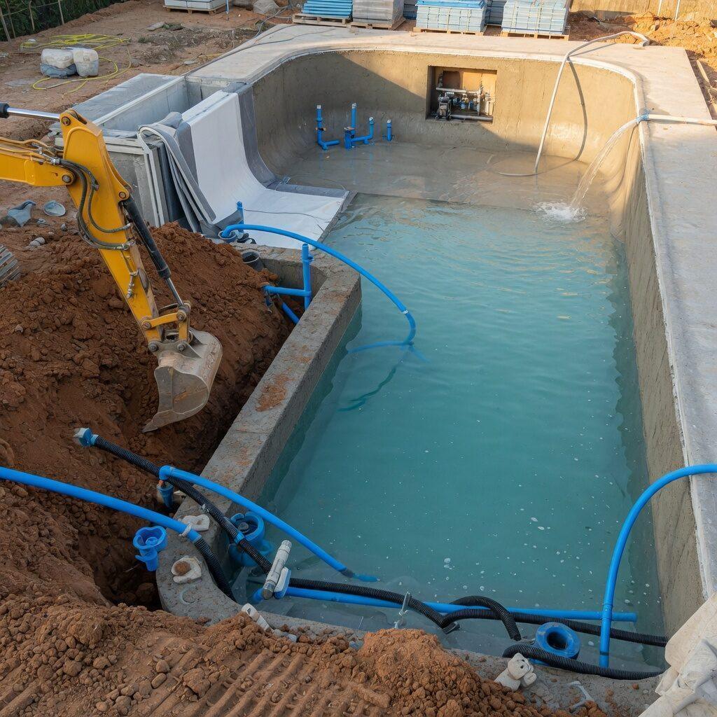 Poolbau und Schwimmbadtechnik vom ersten Spatenstich bis zur Befüllung im Raum Donaueschingen